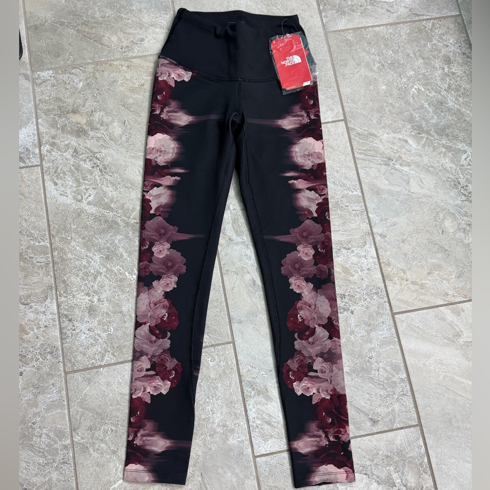North Face Black and Floral Leggings